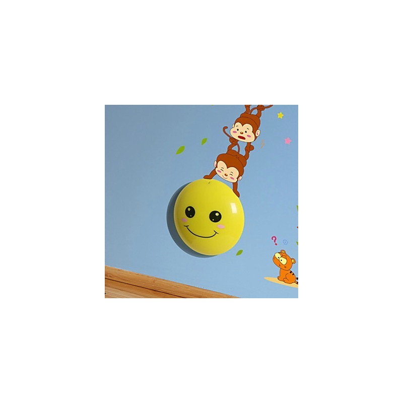 Lampada da parete LED scimmie con lampadina inclusa, luce ambientale, 35 x 21,5 cm