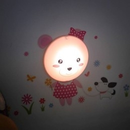 Applique da parete orso con luce LED intelligente a induzione, 35 x 21,5 cm