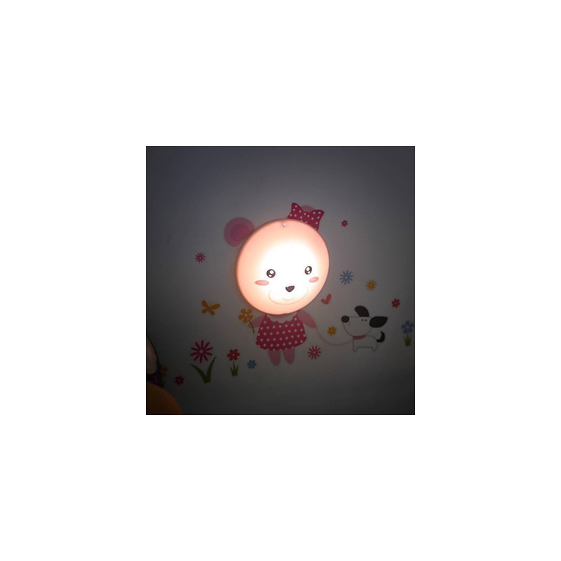 Applique da parete orso con luce LED intelligente a induzione, 35 x 21,5 cm