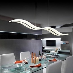 Lampada a sospensione LED moderna cromata
