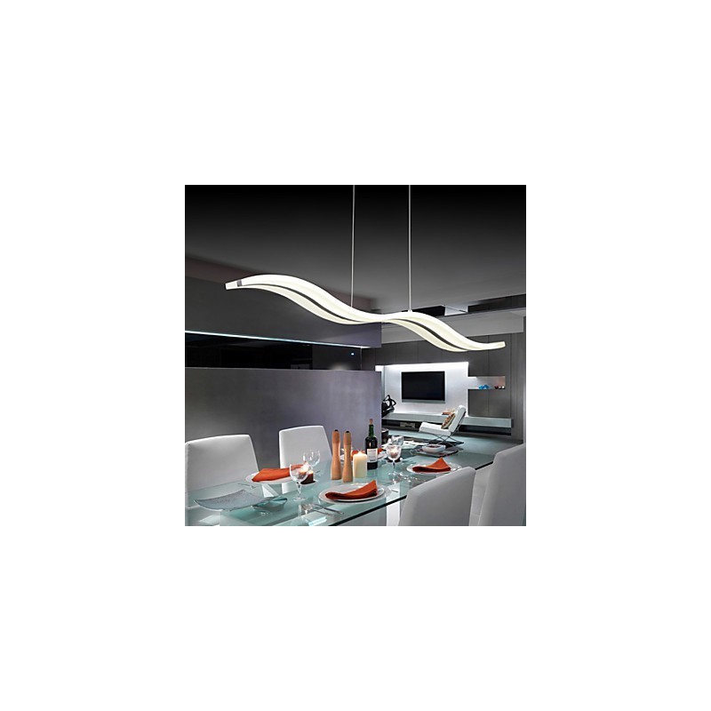 Lampada a sospensione LED moderna cromata