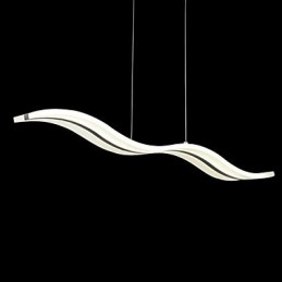 Lampada a sospensione LED moderna cromata