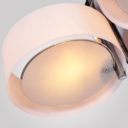 Lampadario moderno a filo Modern Living 3 luci cromato bianco