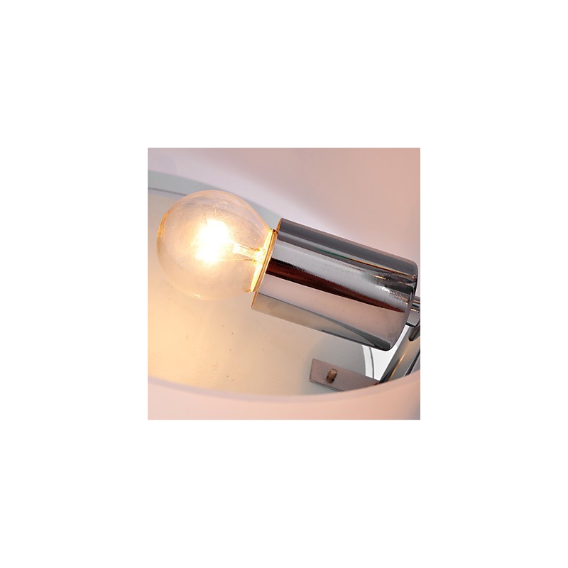 Lampadario moderno a filo Modern Living 3 luci cromato bianco