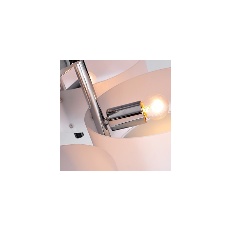Lampadario moderno a filo Modern Living 3 luci cromato bianco