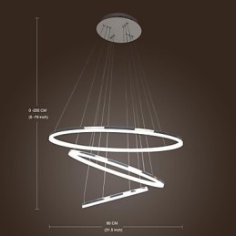 Lampada a sospensione LED in metallo elettroplaccato bianco mini moderna contemporanea 70 W