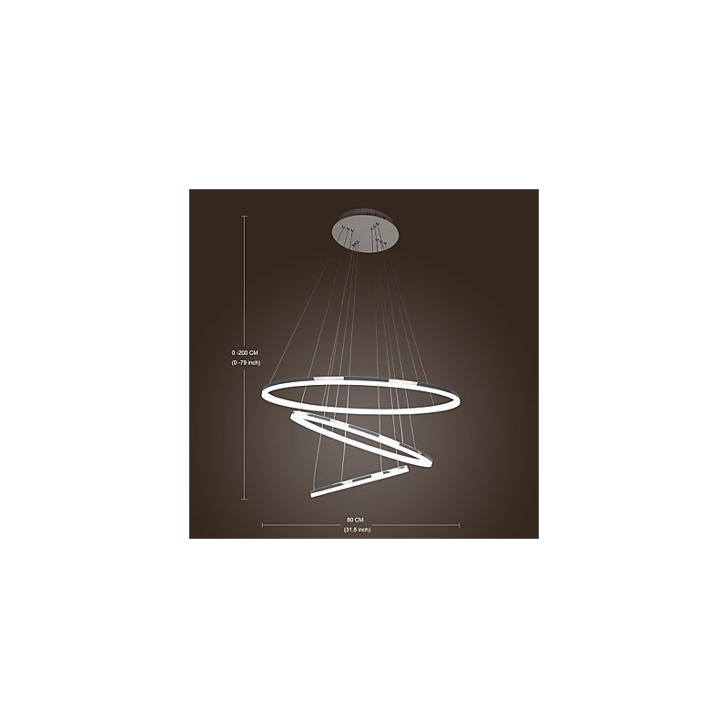 Lampada a sospensione LED in metallo elettroplaccato bianco mini moderna contemporanea 70 W