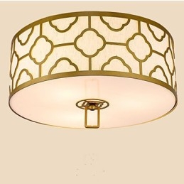 Lampada a sospensione cinese moderna semplice dorata 45 cm
