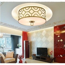 Lampada a sospensione cinese moderna semplice dorata 45 cm