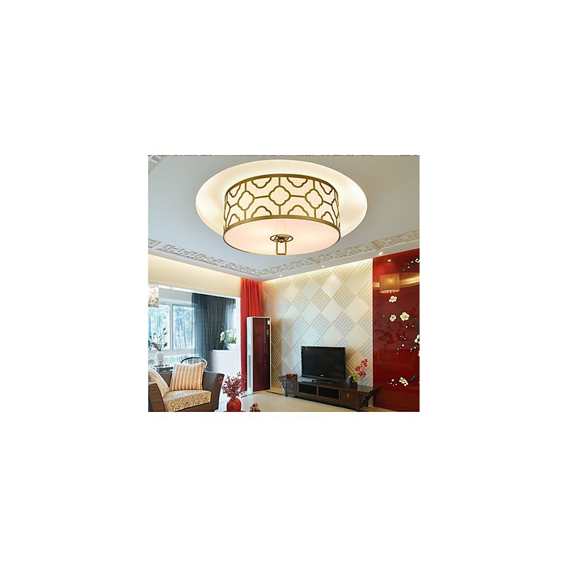 Lampada a sospensione cinese moderna semplice dorata 45 cm