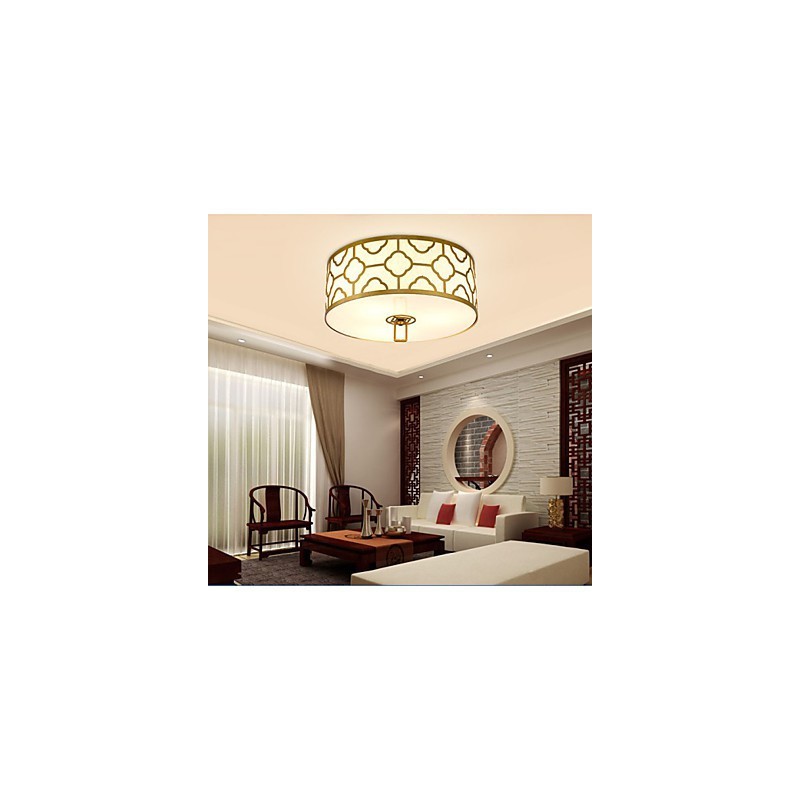 Lampada a sospensione cinese moderna semplice dorata 45 cm