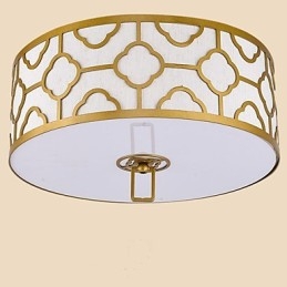Lampada a sospensione cinese moderna semplice dorata 45 cm
