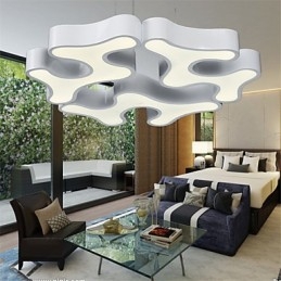 Lampada a sospensione moderna in metallo con diffusore in acrilico bianco, LED integrato