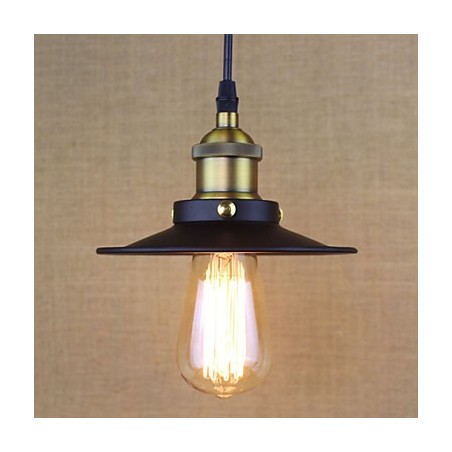 Lampada a sospensione piccola retrò industriale country americana ultraminiatura nera