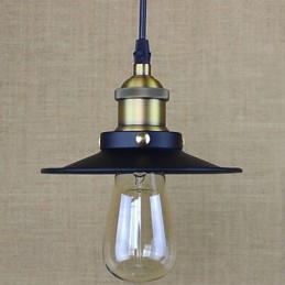 Lampada a sospensione piccola retrò industriale country americana ultraminiatura nera