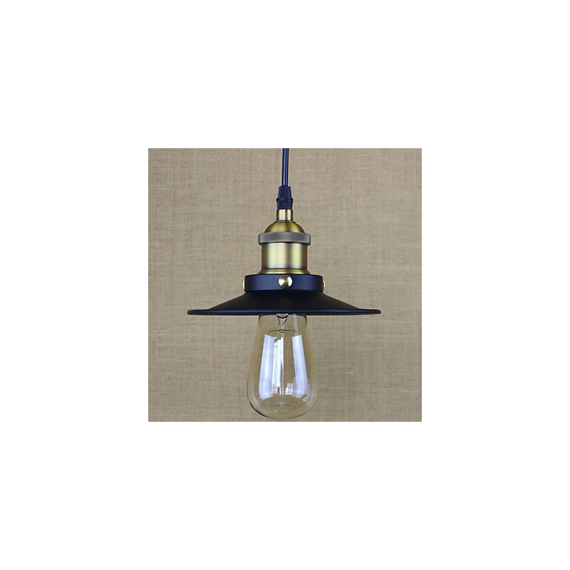 Lampada a sospensione piccola retrò industriale country americana ultraminiatura nera