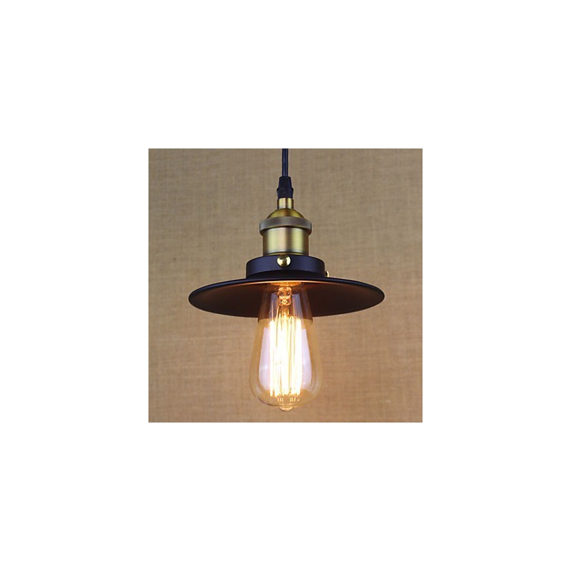 Lampada a sospensione piccola retrò industriale country americana ultraminiatura nera