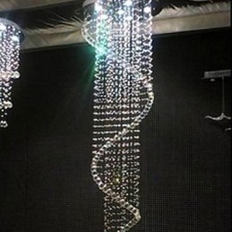 Lampadario a sospensione in cristallo moderno 4 luci