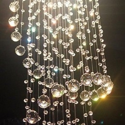 Lampadario a sospensione in cristallo moderno 4 luci