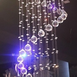 Lampadario a sospensione in cristallo moderno 4 luci