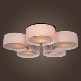 Lampadario moderno a filo 5 luci cromo