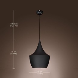 Lampada a sospensione Tom Dixon retro vintage nera
