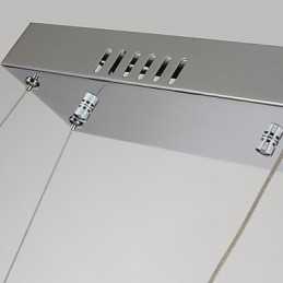 Lampada a sospensione LED 24W in metallo cromato e cristallo