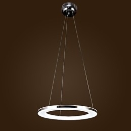 Lampada a sospensione moderna in metallo e acrilico con LED integrato