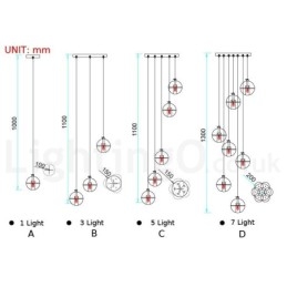Lampada a sospensione a sfera in cristallo Meteorer Stage di Creative Engineering