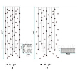 Lampada a sospensione a sfera in cristallo Meteorer Stage di Creative Engineering