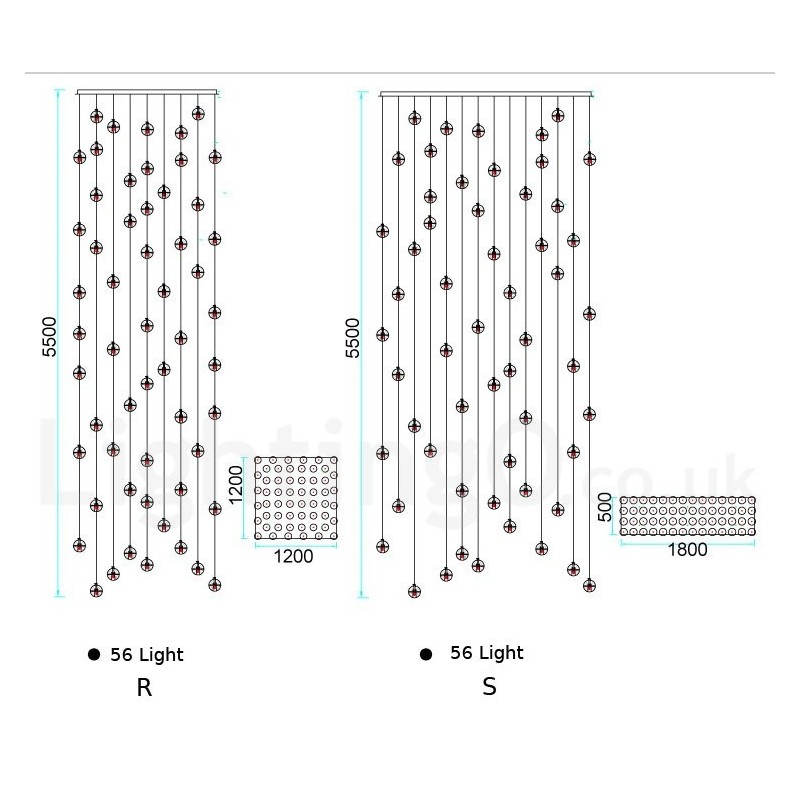Lampada a sospensione a sfera in cristallo Meteorer Stage di Creative Engineering