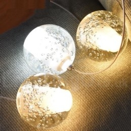 Lampada a sospensione a sfera in cristallo Meteorer Stage di Creative Engineering