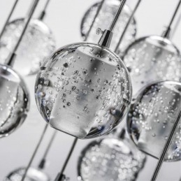 Lampada a sospensione a sfera in cristallo Meteorer Stage di Creative Engineering