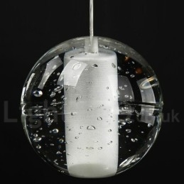 Lampada a sospensione a sfera in cristallo Meteorer Stage di Creative Engineering