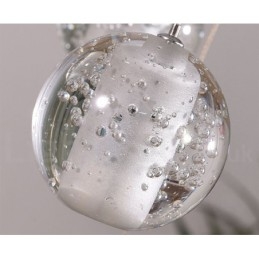 Lampada a sospensione a sfera in cristallo Meteorer Stage di Creative Engineering