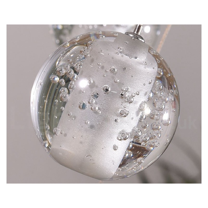 Lampada a sospensione a sfera in cristallo Meteorer Stage di Creative Engineering