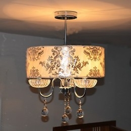 Lampadario contemporaneo in cristallo elettroplaccato 53 cm