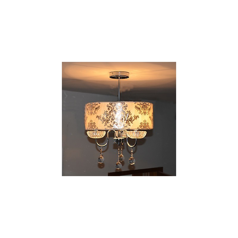 Lampadario contemporaneo in cristallo elettroplaccato 53 cm