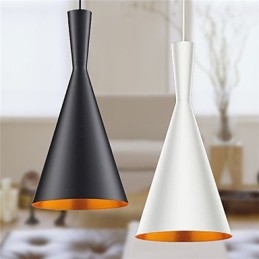 Tom Dixon Design Lampada a sospensione retrò vintage bianco nero tipo C