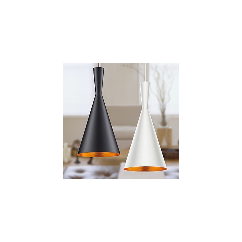 Tom Dixon Design Lampada a sospensione retrò vintage bianco nero tipo C