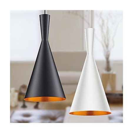Tom Dixon Design Lampada a sospensione retrò vintage bianco nero tipo C