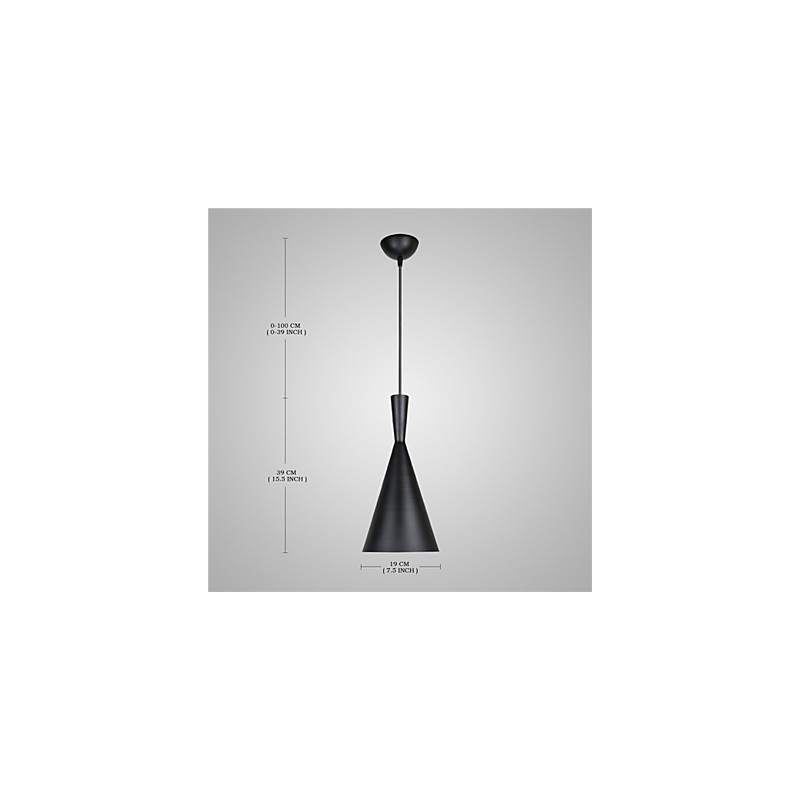 Tom Dixon Design Lampada a sospensione retrò vintage bianco nero tipo C