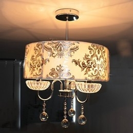 Lampadario contemporaneo in cristallo elettroplaccato 53 cm