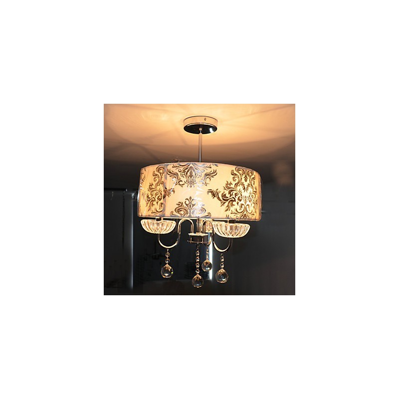 Lampadario contemporaneo in cristallo elettroplaccato 53 cm