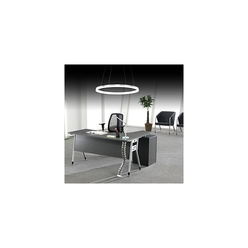 Lampada a sospensione LED ad anello singolo in acrilico bianco, 40 cm