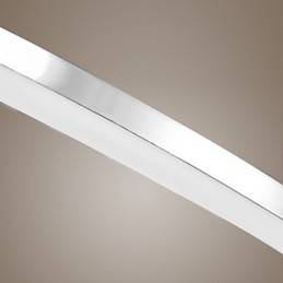 Lampada a sospensione LED ad anello singolo in acrilico bianco, 40 cm