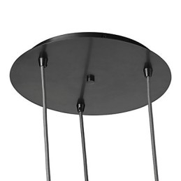 Lampada a sospensione vintage classica tradizionale in vetro trasparente, 3 luci E26/E27