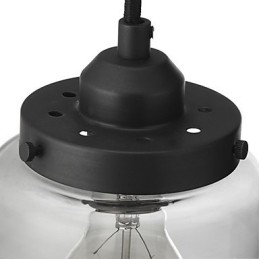 Lampada a sospensione vintage classica tradizionale in vetro trasparente, 3 luci E26/E27
