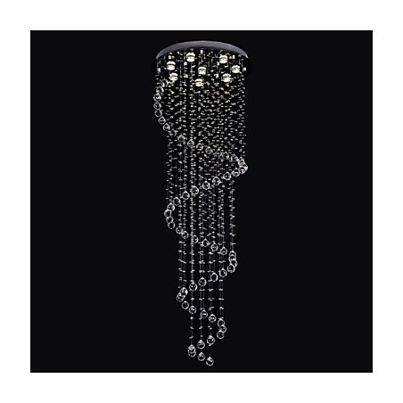 Lampadario moderno in cristallo 8 luci cromo