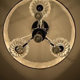 Lampadario contemporaneo in cristallo elettroplaccato 53 cm